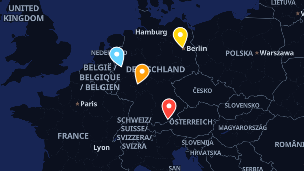 Map of company locations