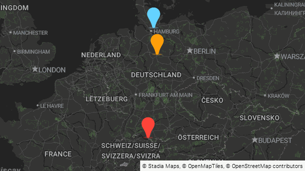 Map of company locations