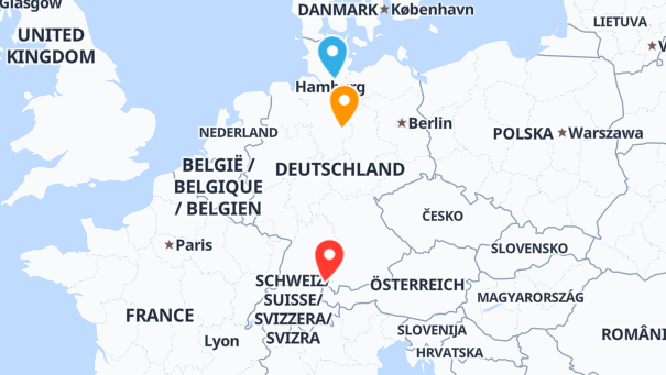 Map of company locations