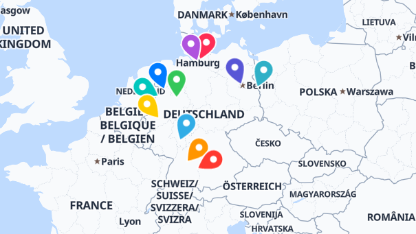 Map of company locations