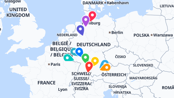 Map of company locations