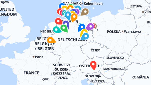 Map of company locations