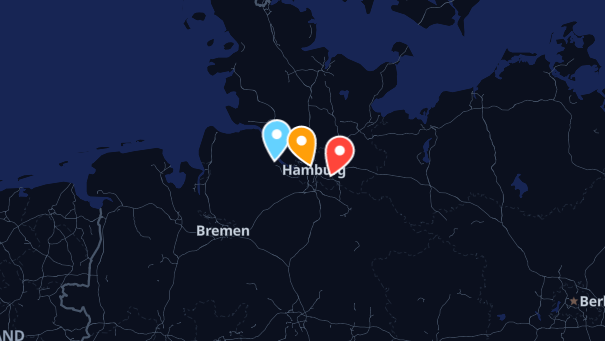 Map of company locations