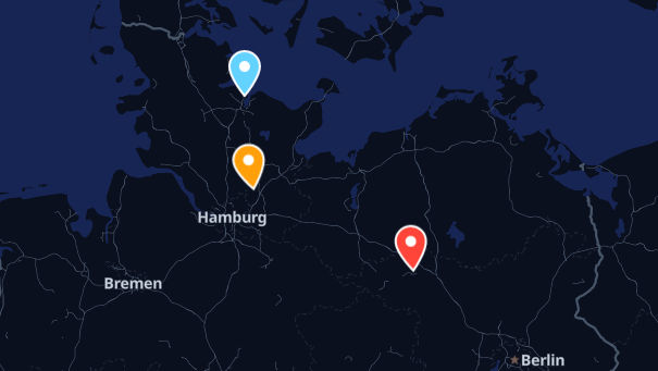 Map of company locations