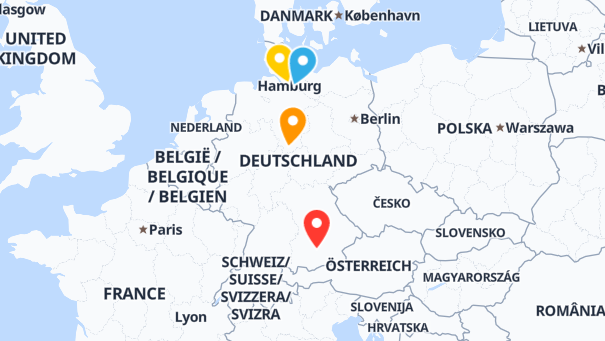 Map of company locations