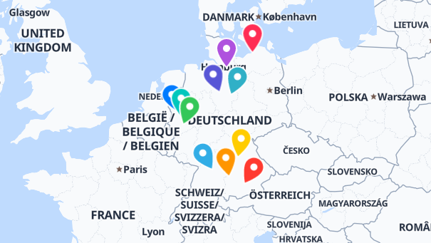Map of company locations