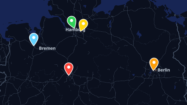 Map of company locations