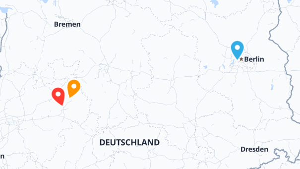 Map of company locations
