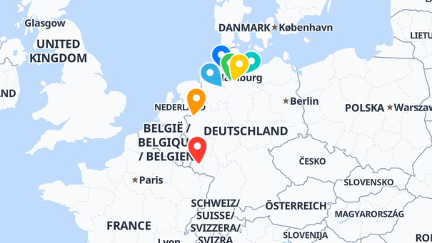 Map of company locations
