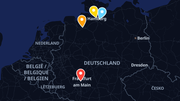 Map of company locations
