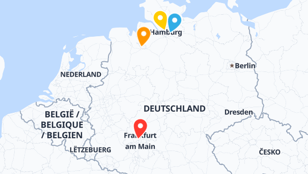 Map of company locations