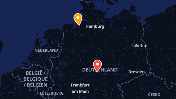 Map of company locations