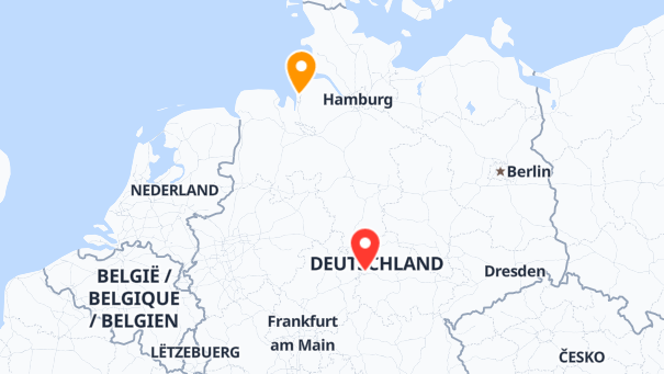 Map of company locations