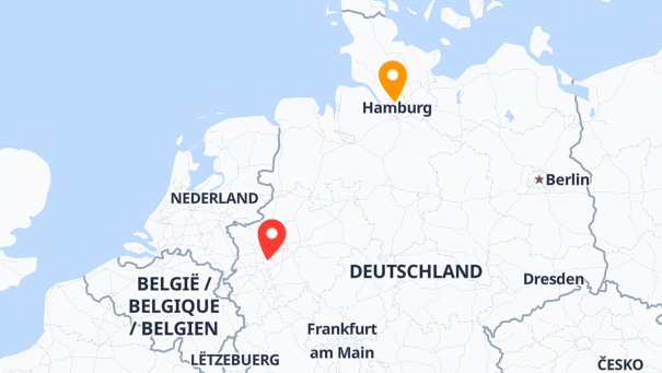 Map of company locations