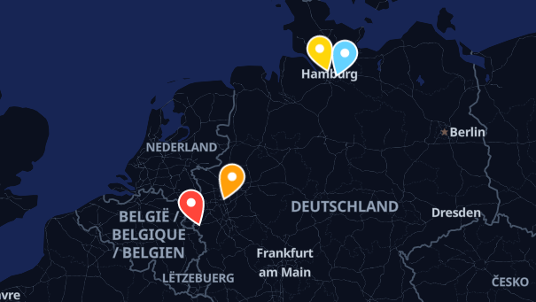 Map of company locations