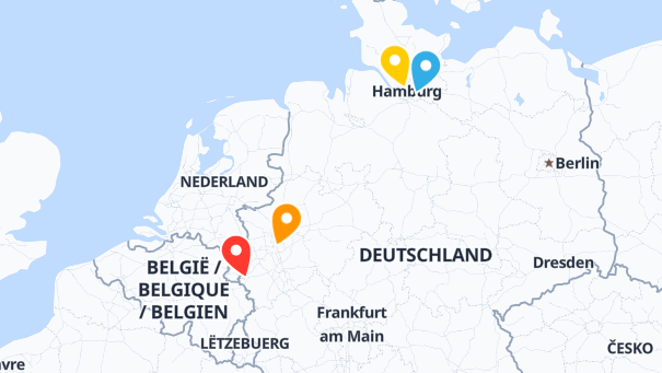 Map of company locations