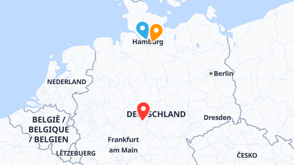 Map of company locations