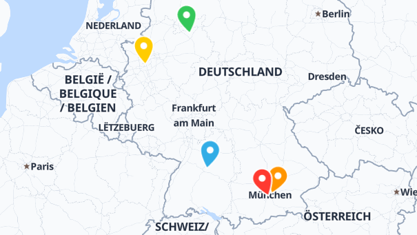 Map of company locations