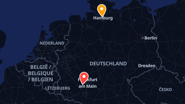 Map of company locations