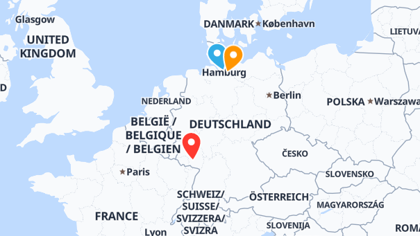 Map of company locations