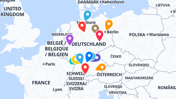 Map of company locations