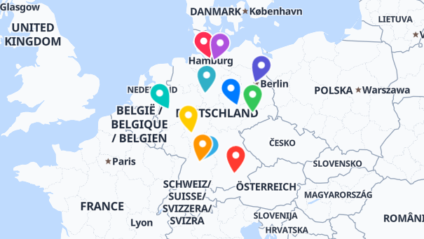Map of company locations
