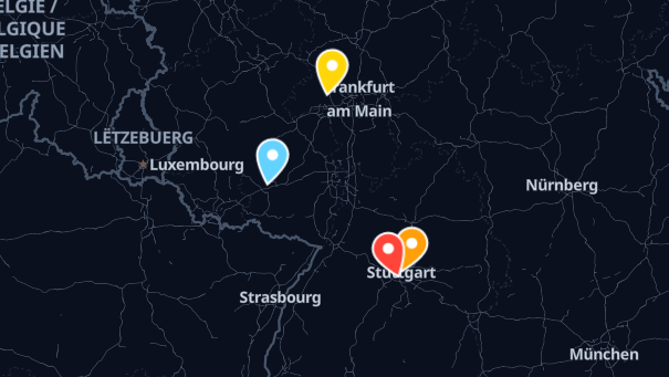 Map of company locations
