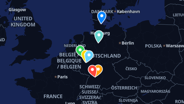 Map of company locations