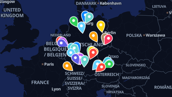 Map of company locations
