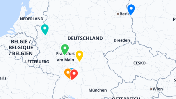 Map of company locations