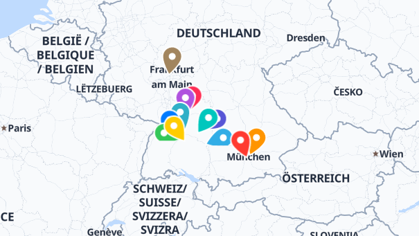 Map of company locations