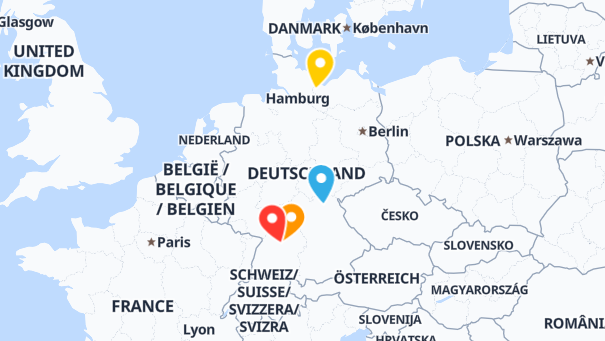 Map of company locations