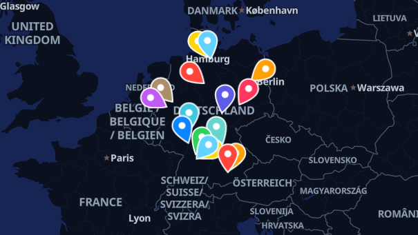 Map of company locations