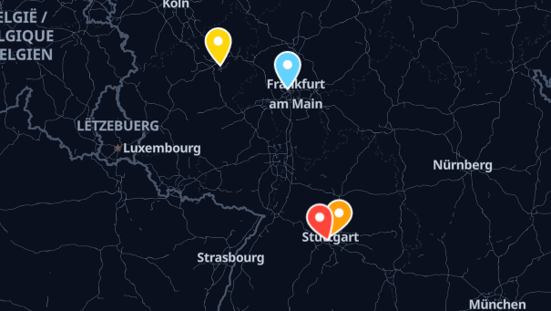 Map of company locations