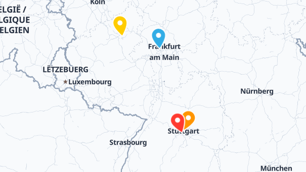 Map of company locations