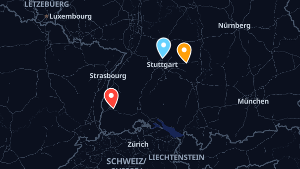 Map of company locations
