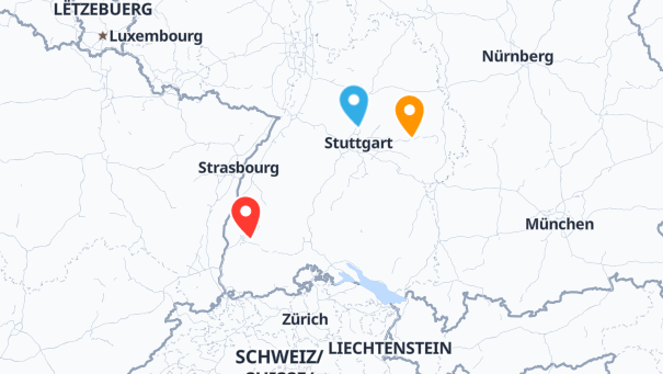 Map of company locations