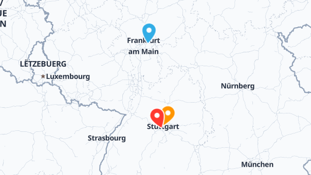 Map of company locations