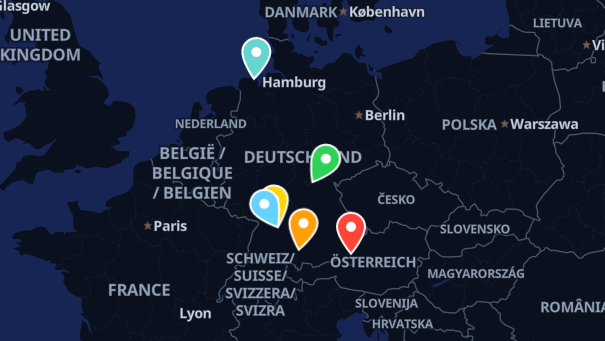 Map of company locations