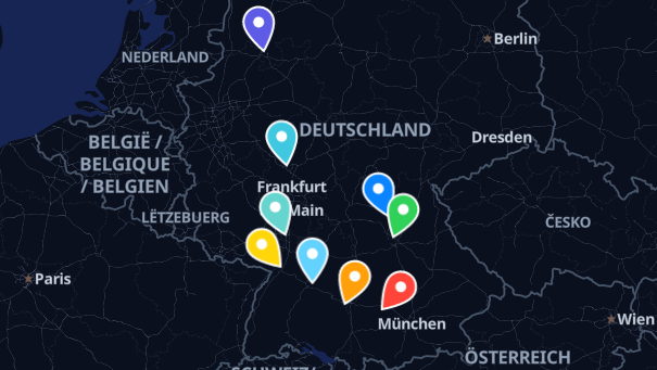 Map of company locations