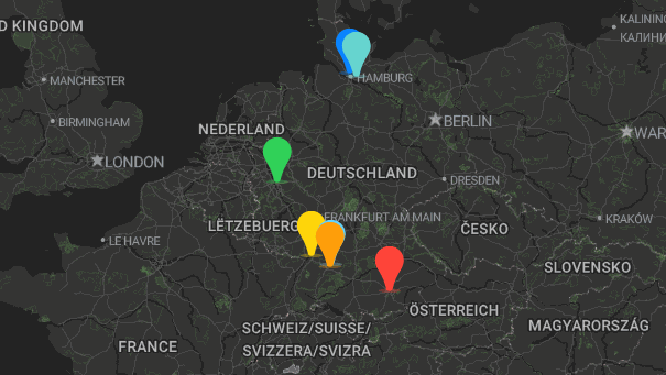 Map of company locations