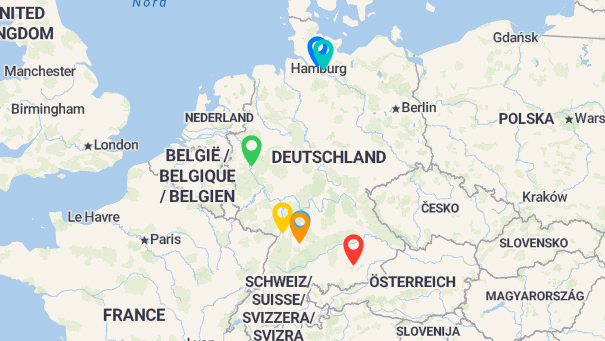 Map of company locations