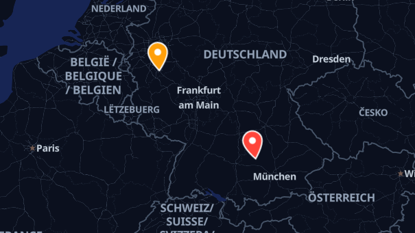 Map of company locations