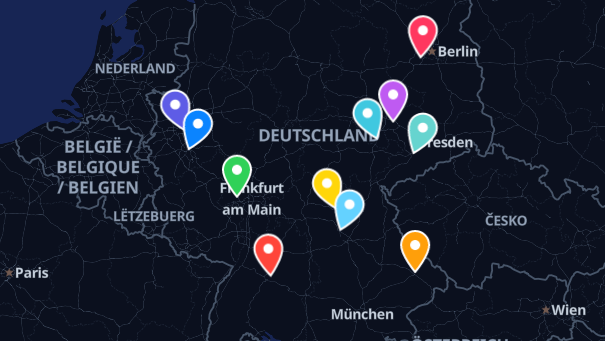 Map of company locations