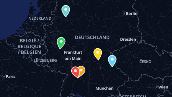 Map of company locations