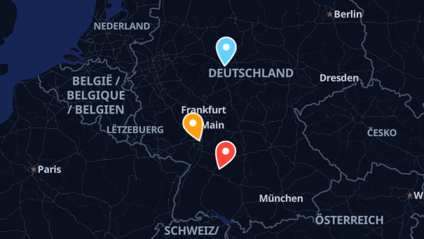 Map of company locations