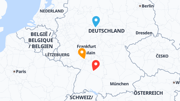 Map of company locations