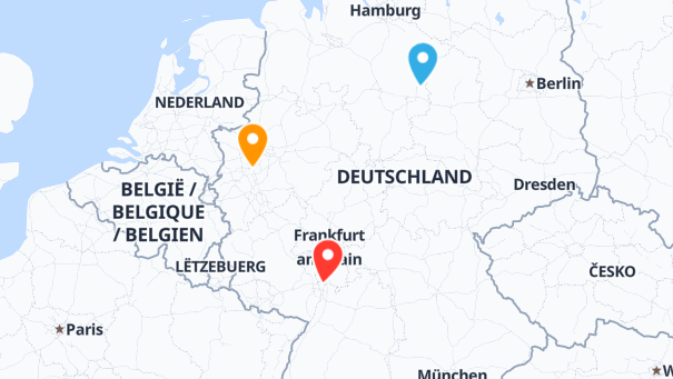 Map of company locations