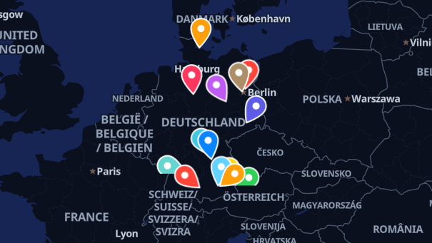 Map of company locations
