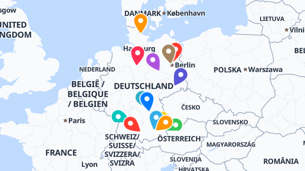 Map of company locations